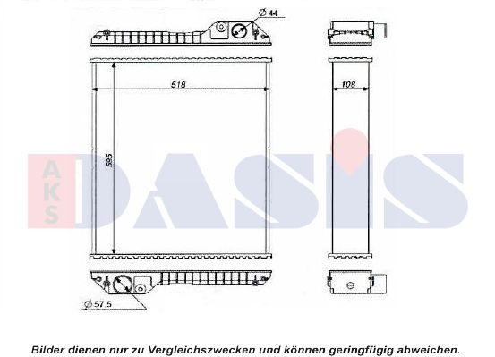 AKS DASIS radiatorius, variklio aušinimas 440593N